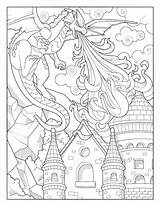 Castle And Dragon Coloring Pages sketch template