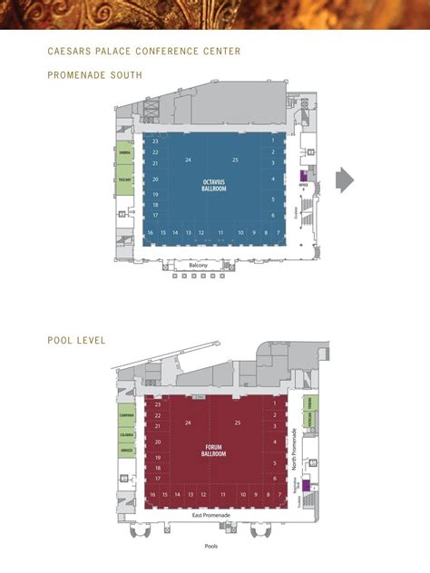 Caesars PalaCe ConferenCe Center ProMenaDe soUtH Pool leVel