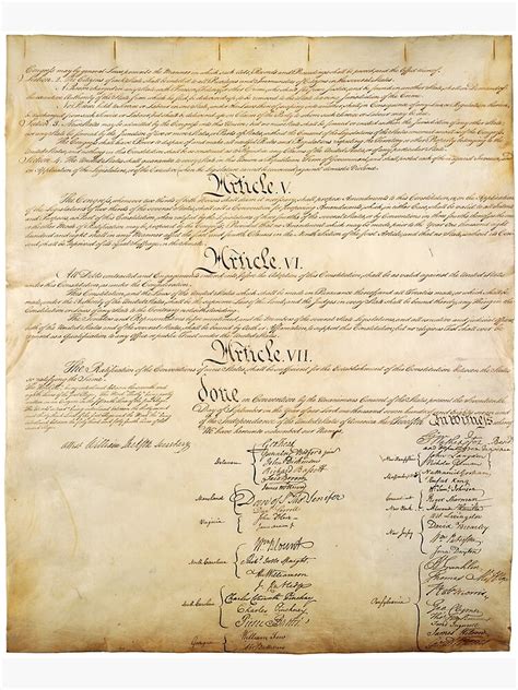 "Original Signature Page of the United States Constitution Page 4 of 4 ...