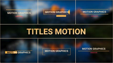 Titles Motion - Motion Graphics Templates | Motion Array