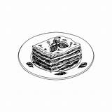 Lasagna Clip Art Coloring Sketch Page sketch template