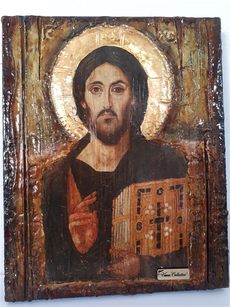 Jesus Christ Pantocrator Blessed of Sina Icon -Orthodox Byzantine Greek Large Icons