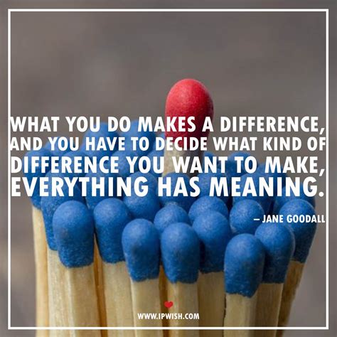 What you do makes a difference, and you have to decide what kind of difference you want to make ...