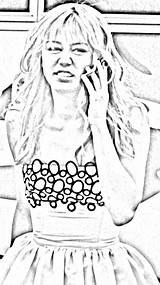 Hannah Montana Miley Cyrus 16 coloring Page sketch template