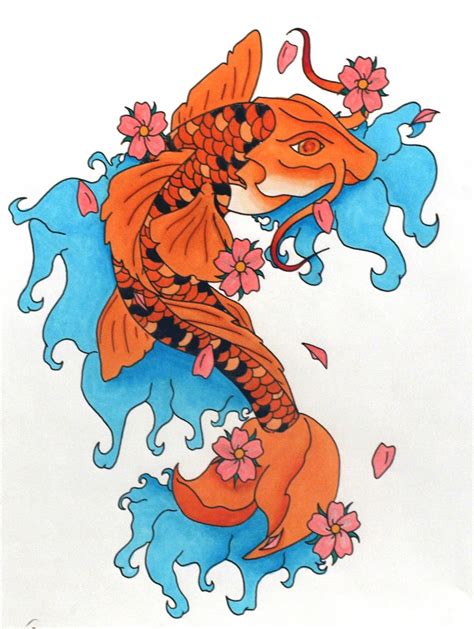 Japanese Tattoos: Fish koi Tattoo Design