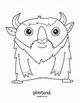 Cute Monster Coloring Pages For Adults sketch template