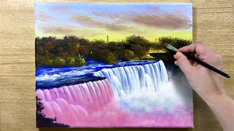 Niagara Falls / Acrylic Painting / Daily Challenge #133 / 아크릴화 - YouTube