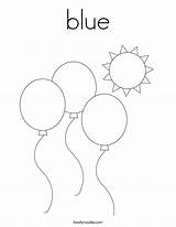 Color Blue Coloring Page Pages sketch template