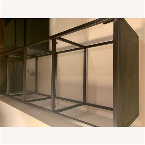 IKEA Shelf Set - Black with Glass Shelves - AptDeco