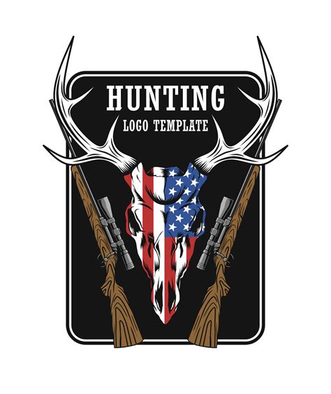 usa deer hunting logo template 34725967 Vector Art at Vecteezy