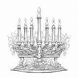 Baixe Obra De Arte Elegante Do Candelabro Sete Braços Coloring Pages  sketch template
