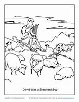 Shepherd Boy Coloring Page sketch template