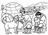 Eskimo Igloo House Coloring Page  Free Printable Pages For Kids sketch template