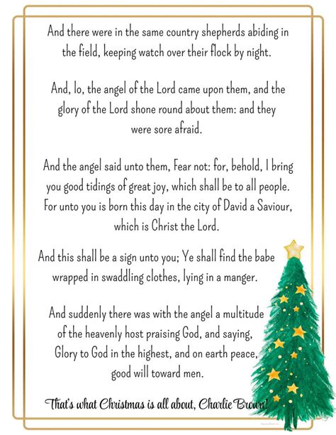 Linus Christmas Speech Free Printable