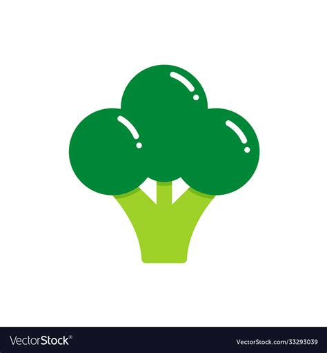 Broccoli logo vegan label design Royalty Free Vector Image