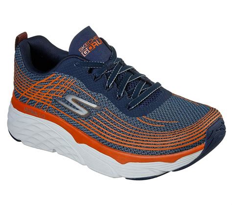 Skechers Navy Orange Shoes Men Max Cushion Elite Go Run Walk Sport ...