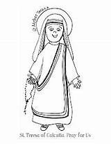 Mother Teresa Sketch Coloring Page sketch template