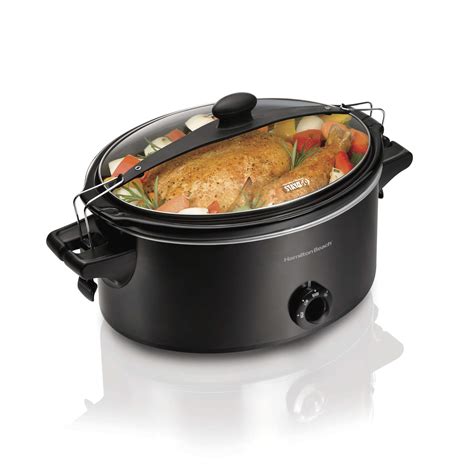 Hamilton Beach Stay or Go Portable Slow Cooker with Lid Lock, Dishwasher-Safe Crock, 6-Quart ...