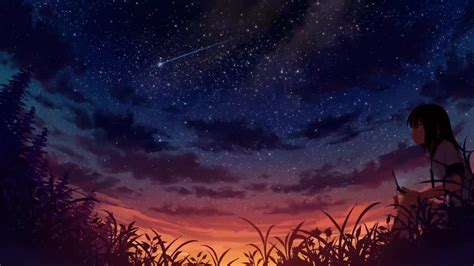 Anime Starry Night Sky Live Wallpaper - WallpaperWaifu