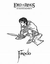 LOTR FOTR Frodo Coloring Page  Pages Lotr Color sketch template