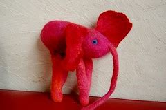 Pink elephant | I made one more but this time with polyfill … | Flickr