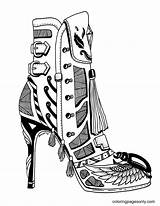 Shoe Coloring Pages To Print  Free Printable sketch template