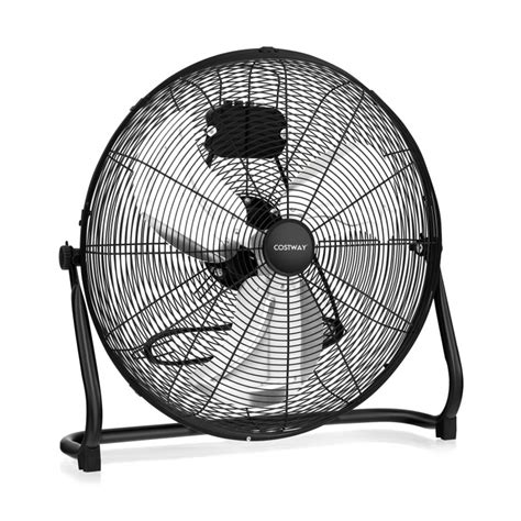 3-Speed High Velocity Floor Fan with Adjustable Tilt Angle and Handle ...