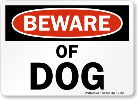 Beware Of Dog Sign