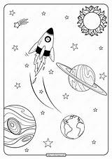 Free Printable Space Journey Pdf Coloring Page High Quality  sketch template
