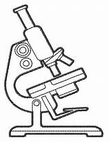 Microscope Clipart Outline Clip Line Cartoon Coloring Microscopes  sketch template