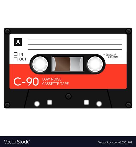 Vintage audio cassette tape design Royalty Free Vector Image