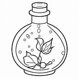 Premium Vector bottle With potion coloring Page Black And White Print  sketch template
