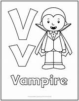 V Is For Coloring Page sketch template