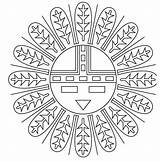 Native American Coloring Pages  Symbols Mandala sketch template