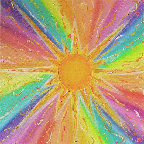 Rainbow Sunshine Painting by Myriam Goldenlight - Fine Art America