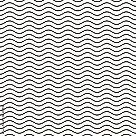 Seamless wavy line pattern Stock Vector | Adobe Stock