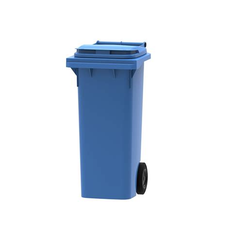 Blue Wheelie Bin Polyethylene 80 Litre Wheeled Recycling Waste Bin