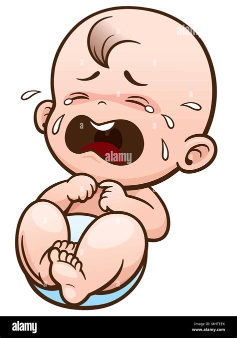 Vector Illustration of Cartoon Baby crying Stock Vector Image & Art - Alamy