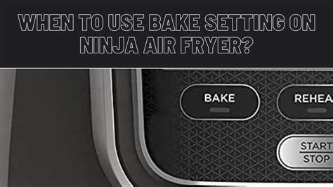 When to Use Bake Setting on Ninja Air Fryer?