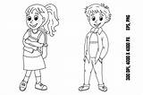 Boy Girl Coloring Page Pages sketch template
