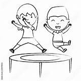 Coloring Picture Of Trampoline Pages sketch template