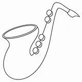 Saxophone coloring page  ColouringPages sketch template