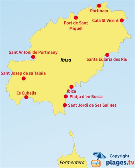 Ibiza Beaches Map