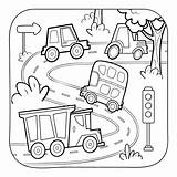 Land Transportation Coloring Pages sketch template