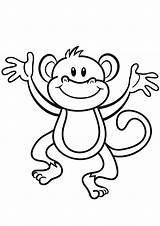 Free monkey Drawing To Download And color  Monkey Coloring Pages sketch template
