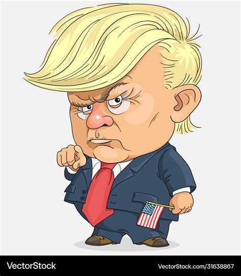 Funny donald trump Royalty Free Vector Image - VectorStock