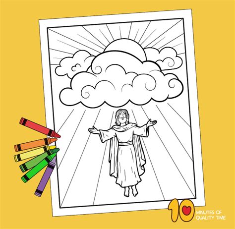 Ascension Coloring Pages Of Jesus