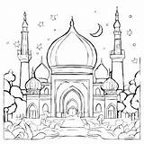 Scarica Pagine Da Colorare Sulla Cultura Islamica Moschea Con Stelle E  sketch template