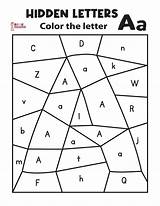 Color By Alphabet Coloring Pages sketch template