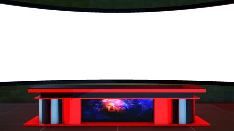 High Quality TV Studio desk free png images with 4K quality Green ...